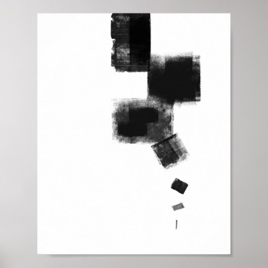 Zwart-wit minimale Abstracte art Nr113 Poster (Voorkant)