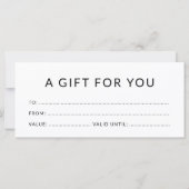 Zwart-wit Minimale bedankcertificaat (Achterkant)