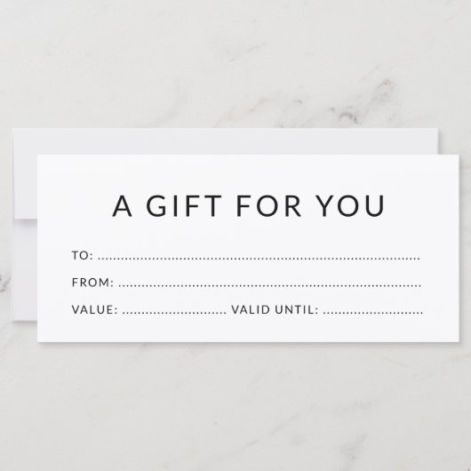 Zwart-wit Minimale bedankcertificaat (Achterkant)