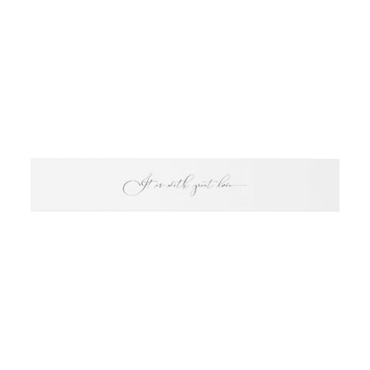 Zwart & Wit Minimale Eenvoudige Chic bruiloft Uitnodigingen Wikkel (Vlak)