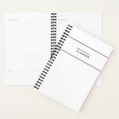 Zwart-wit Minimale Eenvoudige Planner (Display)
