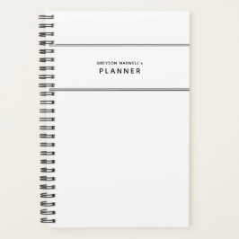 Zwart-wit Minimale Eenvoudige Planner