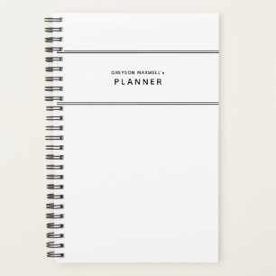 Zwart-wit Minimale Eenvoudige Planner