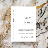 Zwart-wit minimale huwelijksuitnodiging kaart