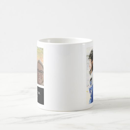 Zwart-wit Minimale moderne familiefoto Koffiemok (Center)