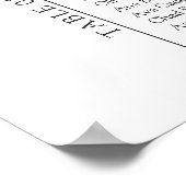 Zwart Wit. Minimale moderne weduwenkaart Poster (Hoek)