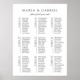 Zwart Wit. Minimale stijlvolle bruiloft Poster