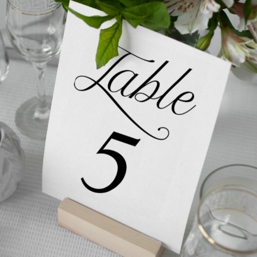 Zwart-wit Minimale Trouwtafel Kaarten