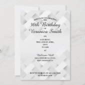 Zwart-wit minimale verjaardagsuitnodiging kaart (Voorkant)