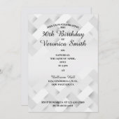 Zwart-wit minimale verjaardagsuitnodiging kaart (Voorkant / Achterkant)