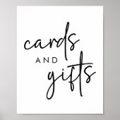 Zwart & Wit Minimale Vrijgezellenfeest Kaarten & G Poster (Voorkant)