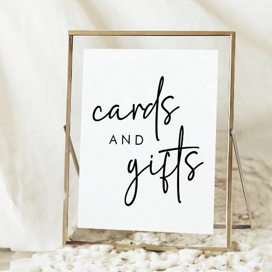 Zwart & Wit Minimale Vrijgezellenfeest Kaarten & G Poster