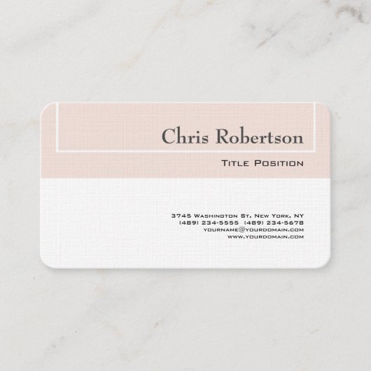 Zwart-wit minimalist eenvoudig modern visitekaartje (Voorkant)