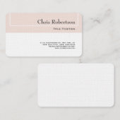 Zwart-wit minimalist eenvoudig modern visitekaartje (Voorkant / Achterkant)