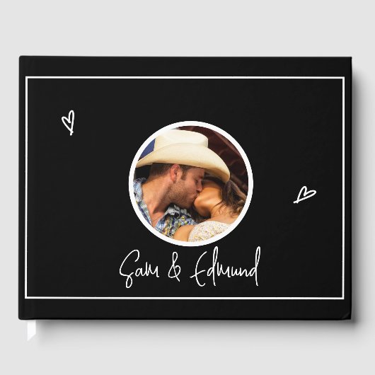 Zwart-wit minimalist - Foto- Gastenboek (Voorkant)