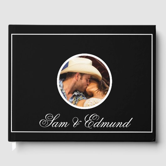 Zwart-wit minimalist - Foto- Gastenboek (Voorkant)