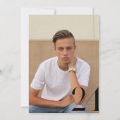 Zwart Wit Minimalistisch '24 Graduation Party Kaart (Achterkant)