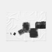 Zwart-wit minimalistisch Abstract geometrisch Fleece Deken (Voorkant (Horizontaal))