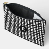 Zwart-wit Minimalistisch Abstract lijnpatroon Etui (Open)