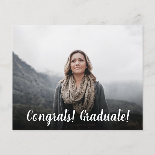 Zwart-wit, minimalistisch afstuderen fotobudget (Achterkant)