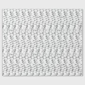 Zwart-wit minimalistisch boho pijlpatroon cadeaupapier (Vlak)