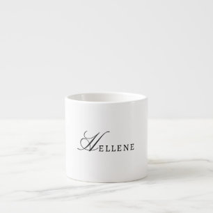 Zwart Wit Minimalistisch & Chic Monogram Espresso Kop