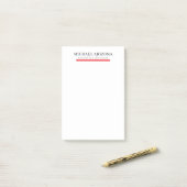 Zwart & wit minimalistisch eenvoudig chic modern e post-it® notes (Op bureau)