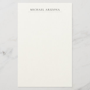 Zwart & Wit Minimalistisch Eenvoudig Modern Briefpapier