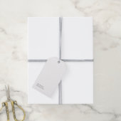 Zwart & Wit Minimalistisch Eenvoudig Modern Cadeaulabel (Met Touw)