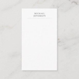 Zwart & Wit Minimalistisch Eenvoudig Modern Informatiekaartje