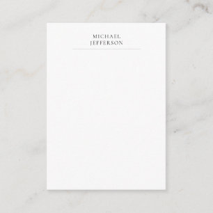 Zwart & Wit Minimalistisch Eenvoudig Modern Informatiekaartje