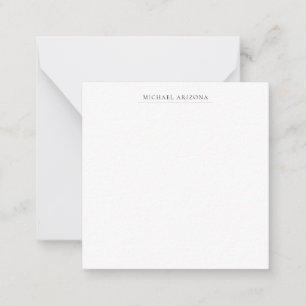 Zwart & Wit Minimalistisch Eenvoudig Modern Notitiekaartje