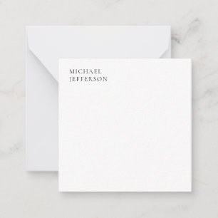 Zwart & Wit Minimalistisch Eenvoudig Modern Notitiekaartje