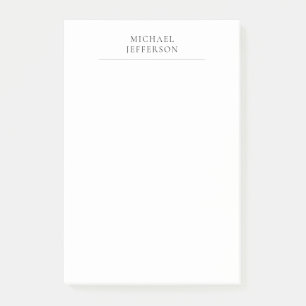 Zwart & Wit Minimalistisch Eenvoudig Modern Post-it® Notes