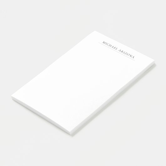 Zwart & Wit Minimalistisch Eenvoudig Modern Post-it® Notes (Schuin)