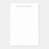 Zwart & Wit Minimalistisch Eenvoudig Modern Post-it® Notes (Voorkant)