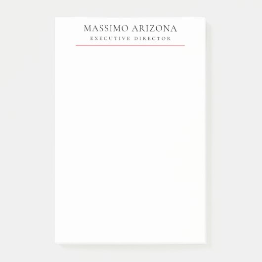 Zwart Wit Minimalistisch Eenvoudig  Post-it® Notes (Voorkant)