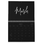 Zwart-wit Minimalistisch Eenvoudig Script Elk Jaar Kalender (Mar 2027)