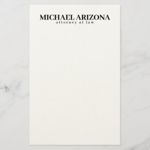 Zwart & Wit Minimalistisch Eenvoudig Vlak Briefpapier