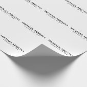 Zwart & Wit Minimalistisch Eenvoudig Vlak  Cadeaupapier (Hoek)