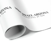 Zwart & Wit Minimalistisch Eenvoudig Vlak  Cadeaupapier (Rol Hoek)