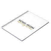 Zwart & Wit Minimalistisch Eenvoudig Vlak  Notitieboek (Linkerzijde)