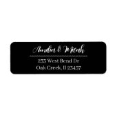 Zwart-wit minimalistisch etiket (Voorkant)