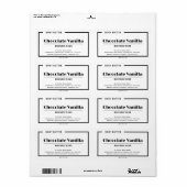 Zwart-wit minimalistisch etiket voor typografie (Full Sheet)