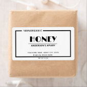 Zwart-wit minimalistisch Honingproduct Etiket (Insitu)