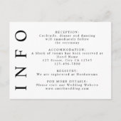 Zwart-wit minimalistisch info invoegen briefkaart (Voorkant)