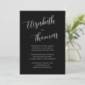 Zwart-wit Minimalistisch Kalligrafie Script Kaart (Staand voorkant)