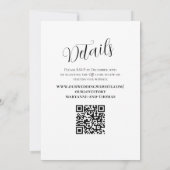 Zwart-wit Minimalistisch Kalligrafie Script Kaart (Achterkant)