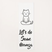 Zwart-wit minimalistisch kattenontwerp yogamat (Voorkant)