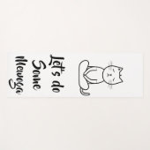 Zwart-wit minimalistisch kattenontwerp yogamat (Voorkant (horizontaal))